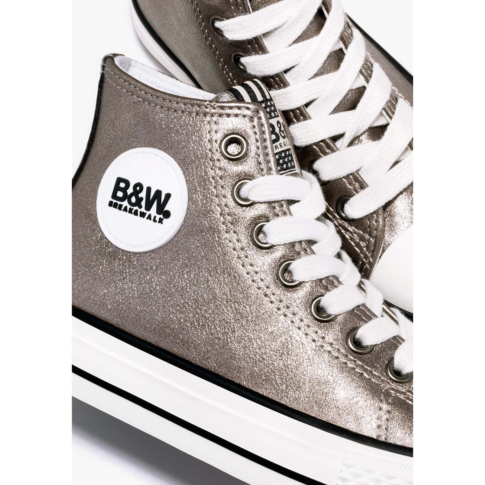 Zapatillas Altas Unisex Basic Plomo B&W