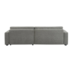 Canapé d'angle droit convertible 3 places tissu avec coffre WIDE