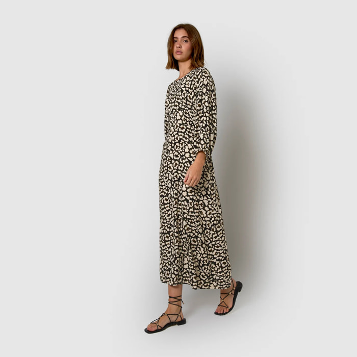 Vestido midi viscosa vitamin negro