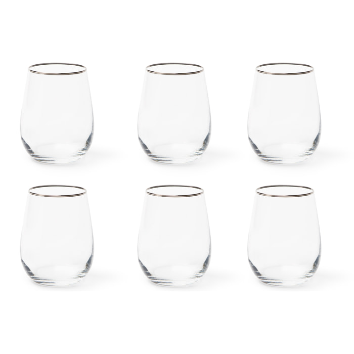 Set de 6 Verres Excelsa – Platinum, Verre Transparent