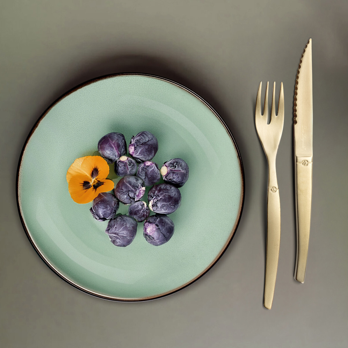 Jet Vintage champán - Cubertería de 32 piezas