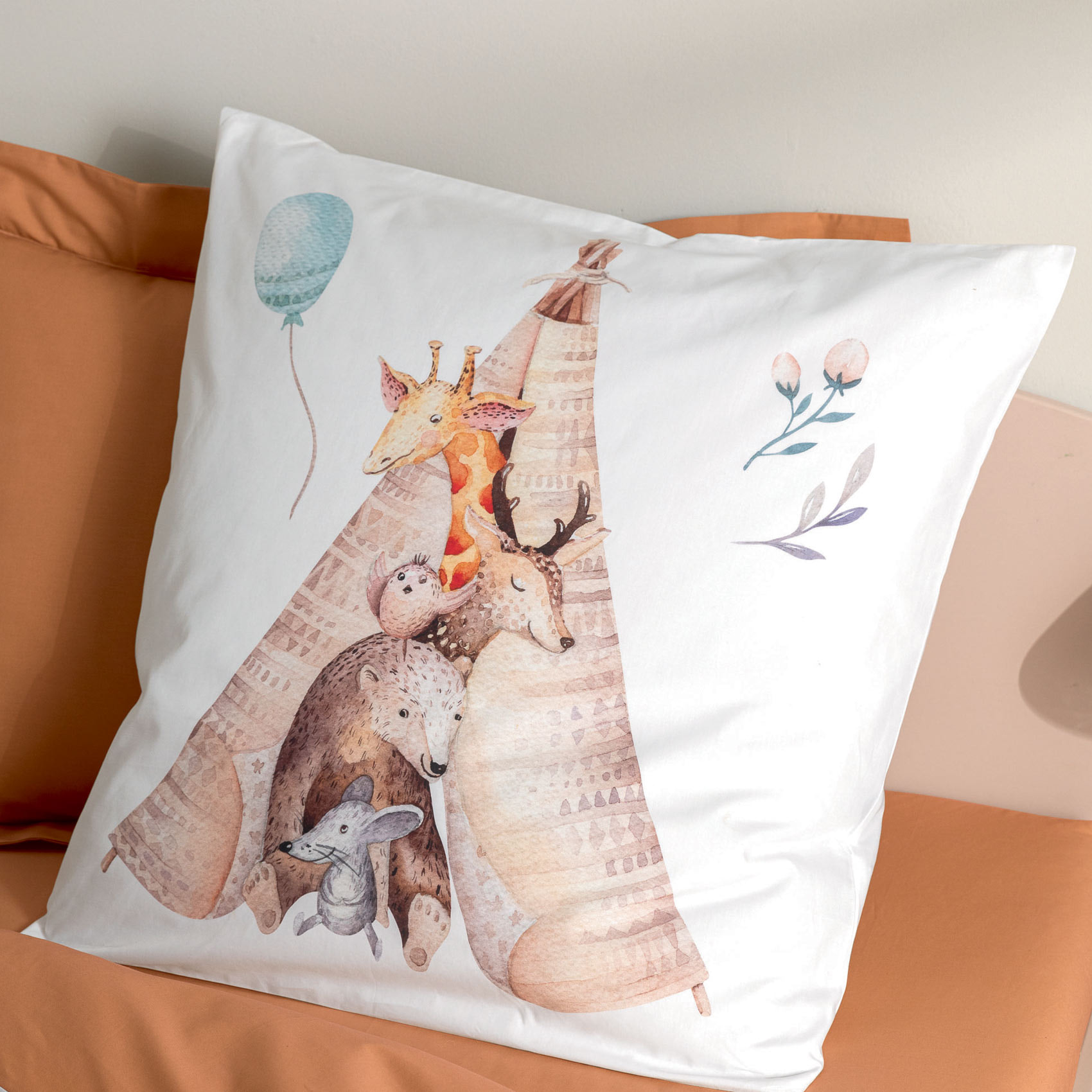 Housse de couette animaux de la fôret - Tabac