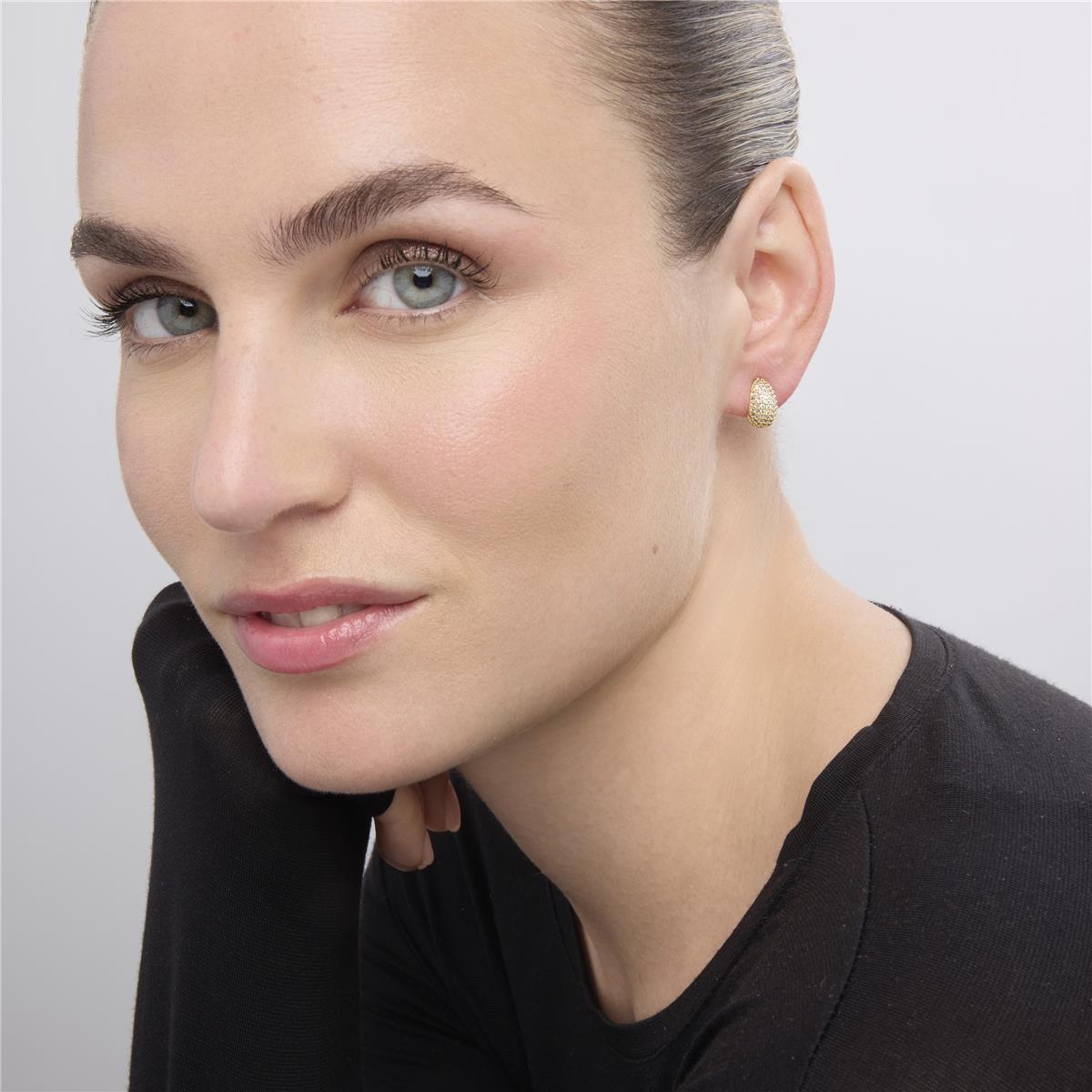 Pendientes acabado oro amarillo de 18k y Circonita Brillante