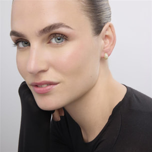 Pendientes acabado oro amarillo de 18k y Circonita Brillante