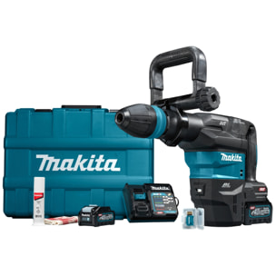 Taladro percutor SDS+ 40V Max XGT - MAKITA - con 2 baterías 40V 4.0Ah - cargador - Bluetooth - MakPac - DC40RA - HR005GM202