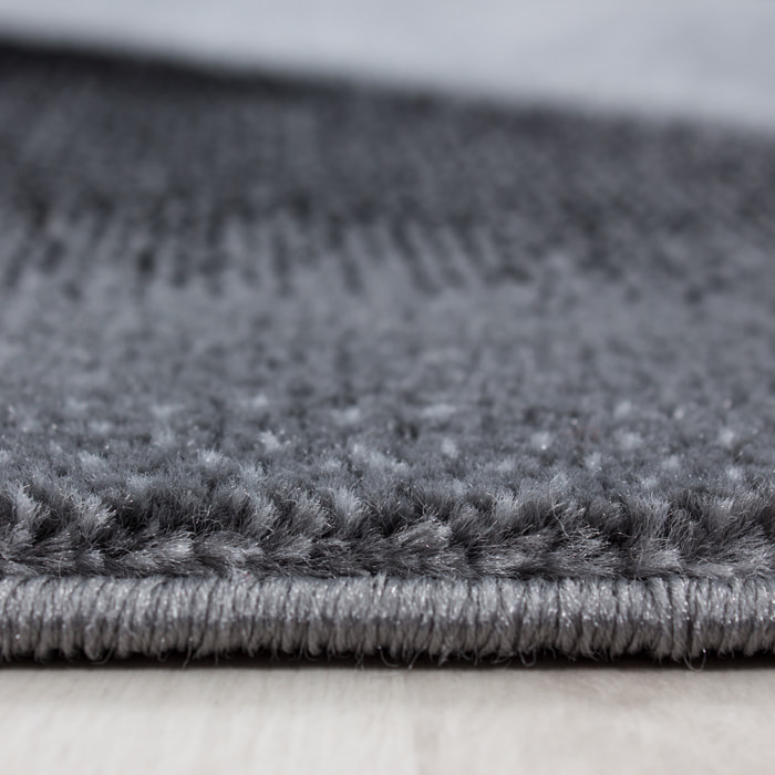 PARMA - Tapis à poils ras à motif noir - PAR9250NOI