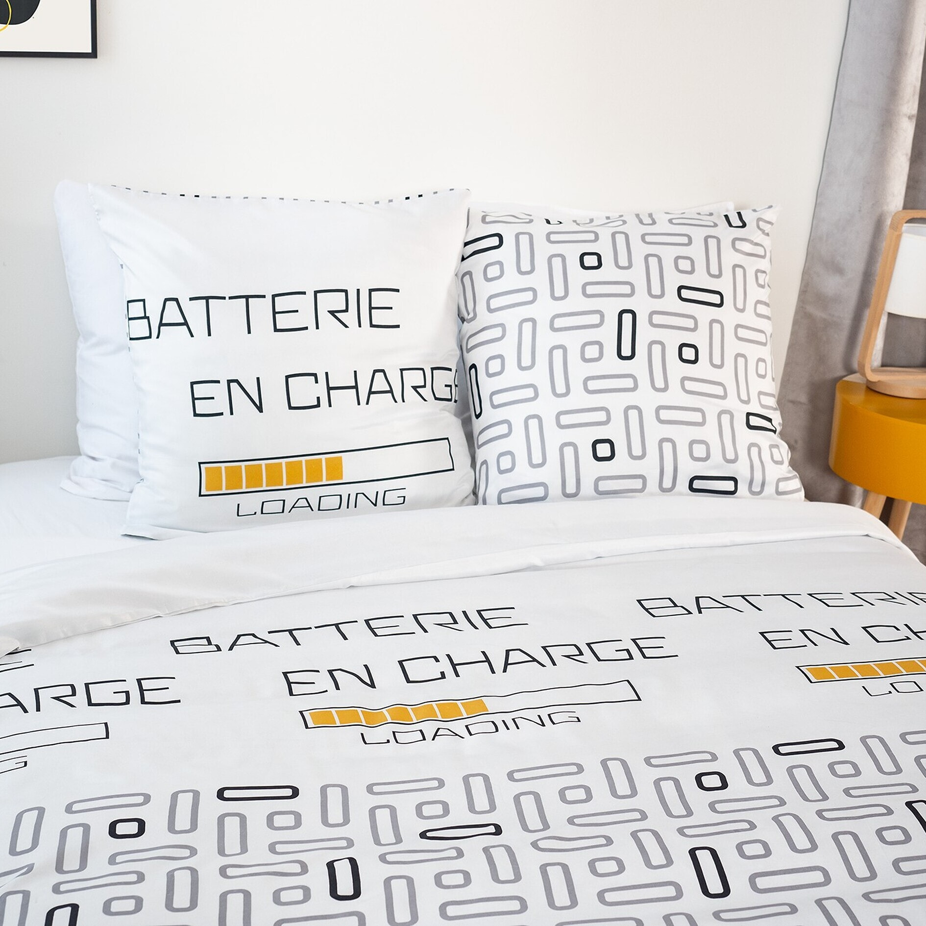 Parure Housse De Couette 3pcs 100%microfibre 72gsm Loading