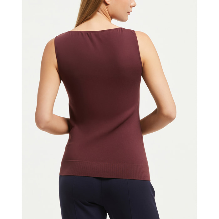 Smanicato scollo barchetta seamless