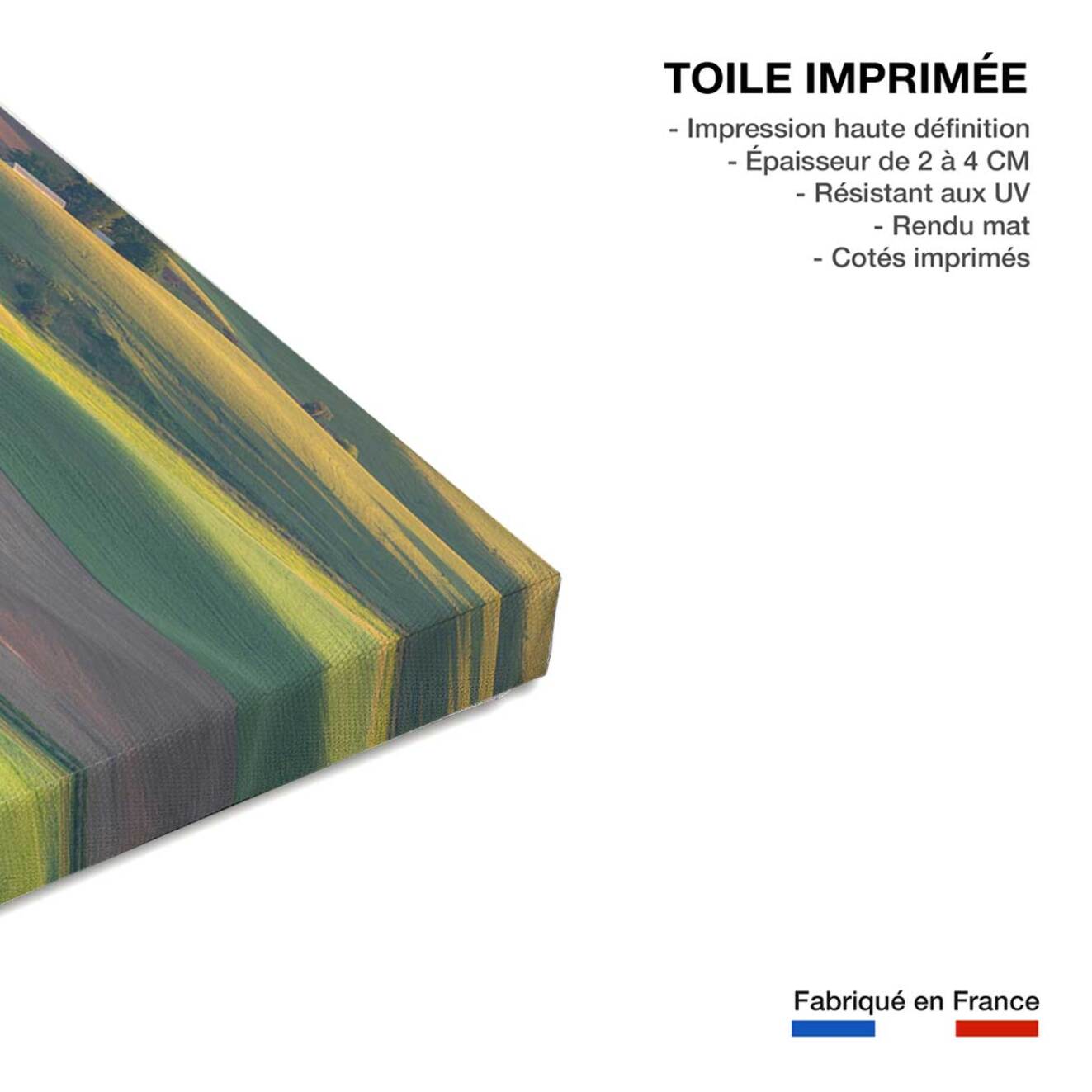 Tableau Colline colorée Toile imprimée