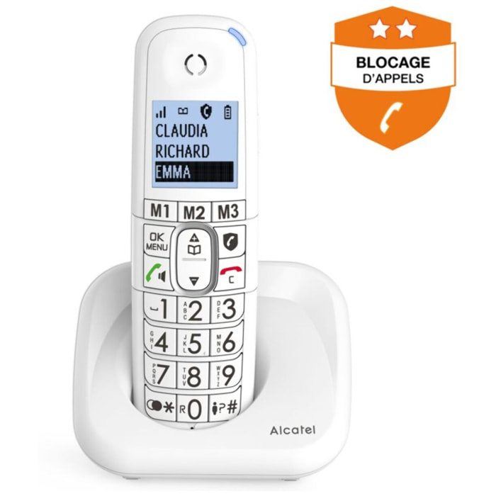 Téléphone sans fil ALCATEL XL785 Solo Blanc