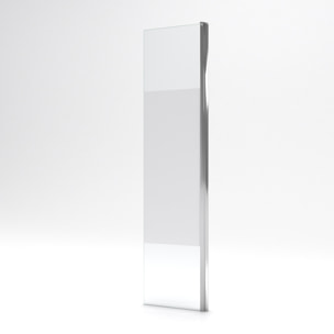 Volet pivotant pour paroi de douche fixe - 40x200cm - Verre 6 mm avec bande dépolie - Profile Chromé