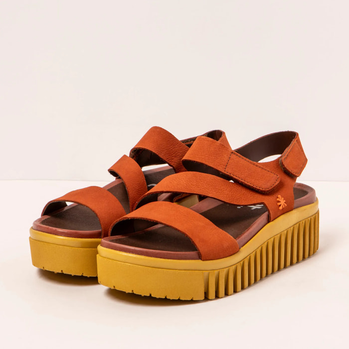Sandalia de cuña 1573 NOBUCK DARK ORANGE/BRIGHTON color Dark orange