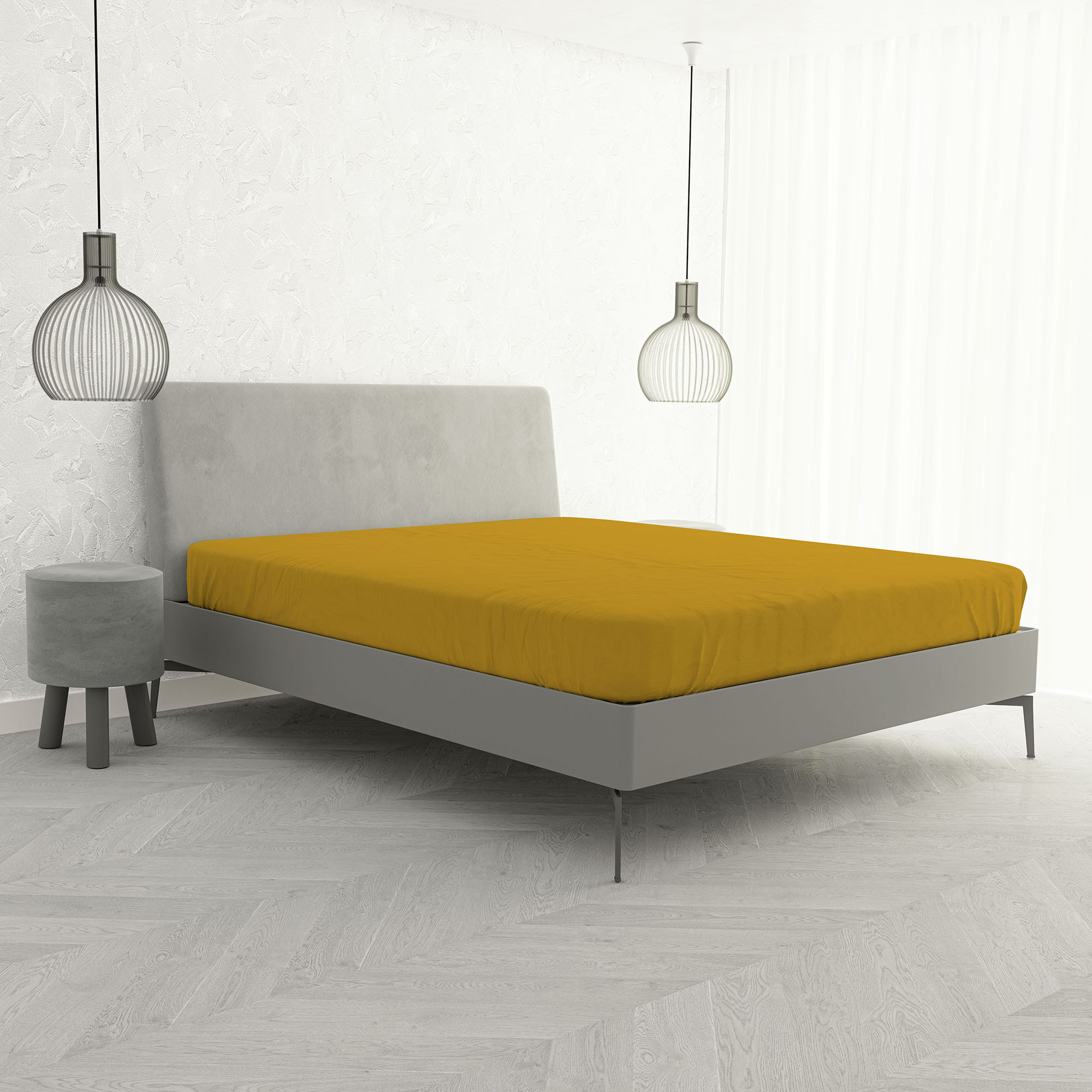 LENZUOLO SOTTO CON ANGOLI MAX COLOR, 100% COTONE MADE IN ITALY - MATRIMONIALE