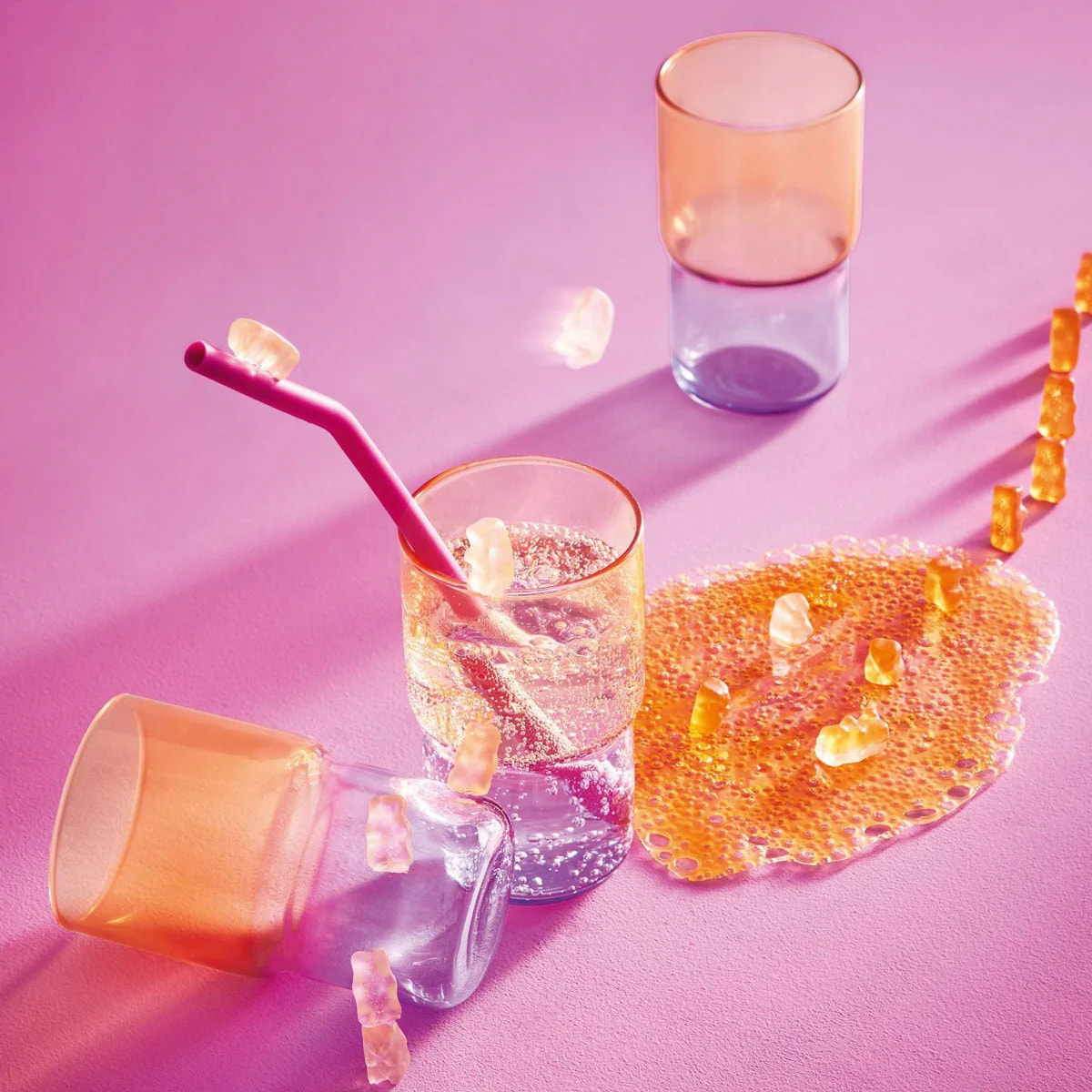 6 vasos de agua violeta/naranja 32 cl Candy Mix - Luminarc