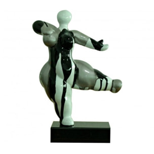 Statue femme danseuse grise noire en résine H33cm - APAZ