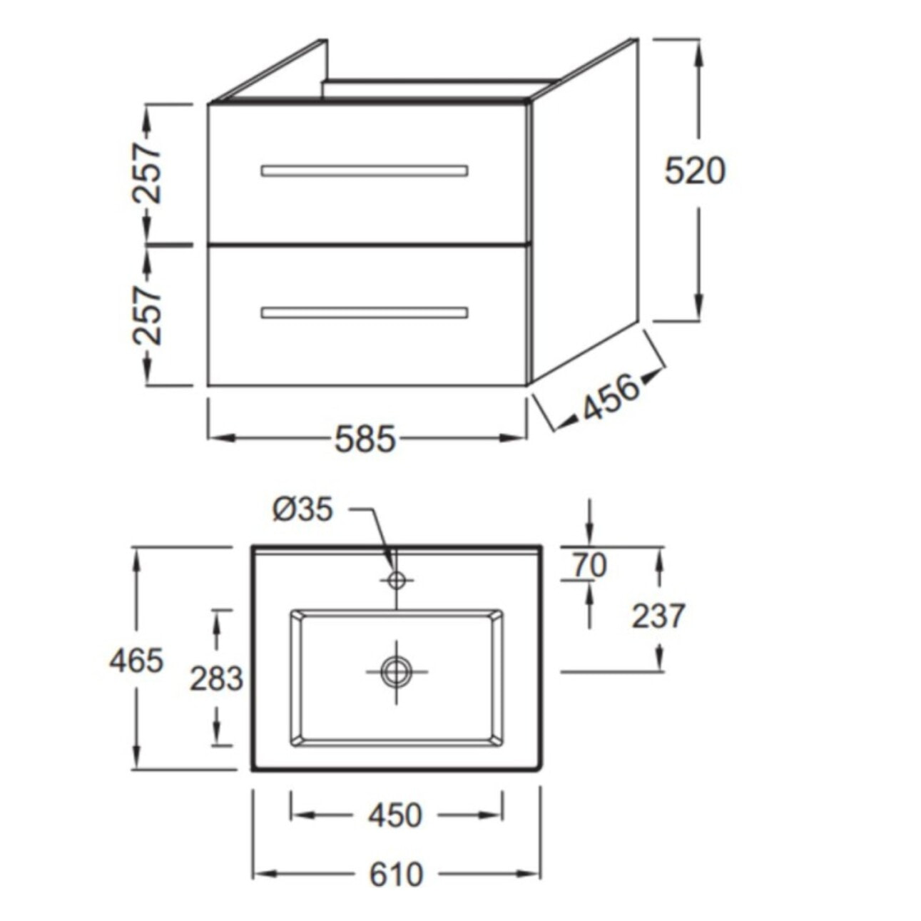 Meuble vasque Ola Up blanc