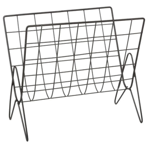 Porte-revues "Life" métal noir 35,5x31,5cm