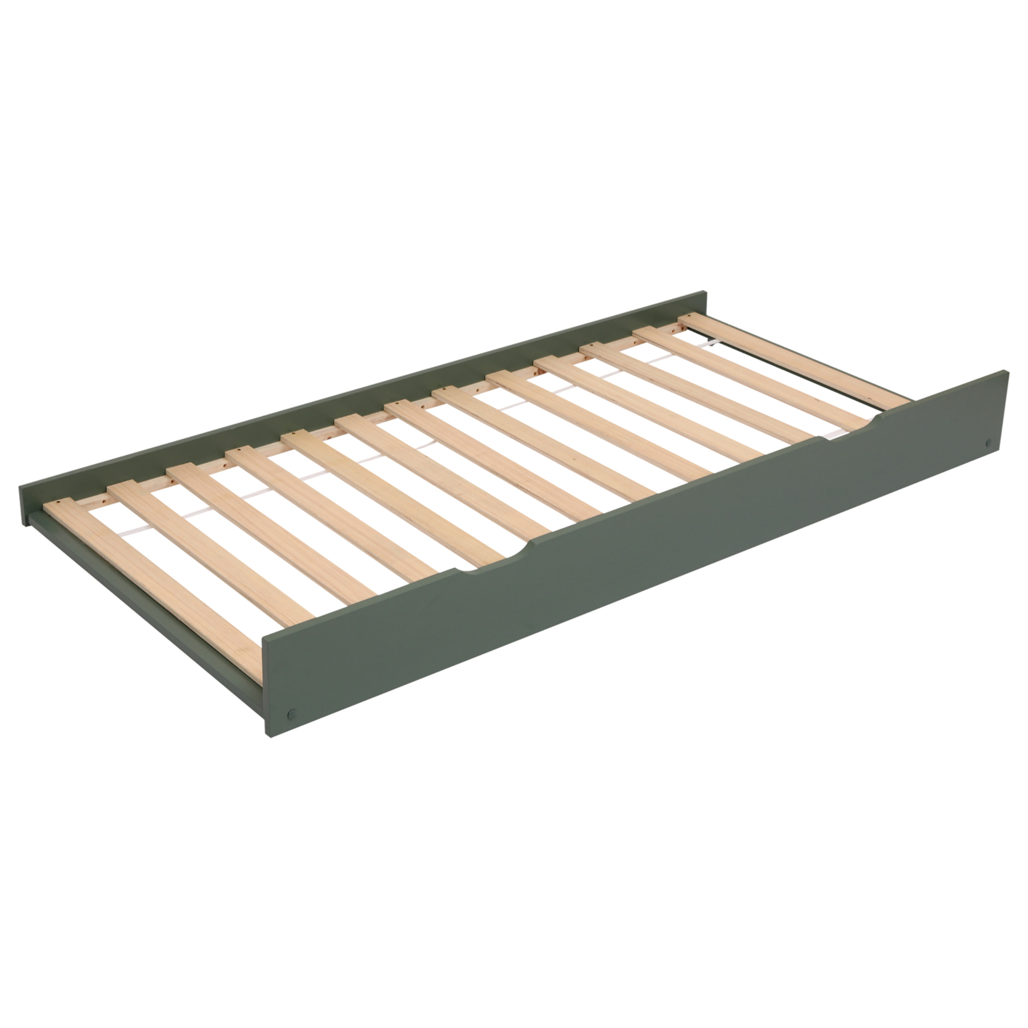 Lit gigogne pour enfant 190x90cm vert ADAM