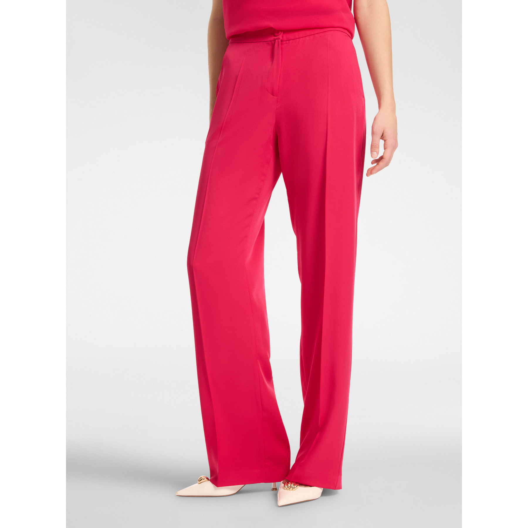Elena Mirò - Pantalones de cady elástico - Fuchsia