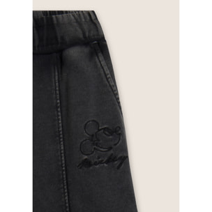 Pantaloni wide leg da donna con ricamo Mickey