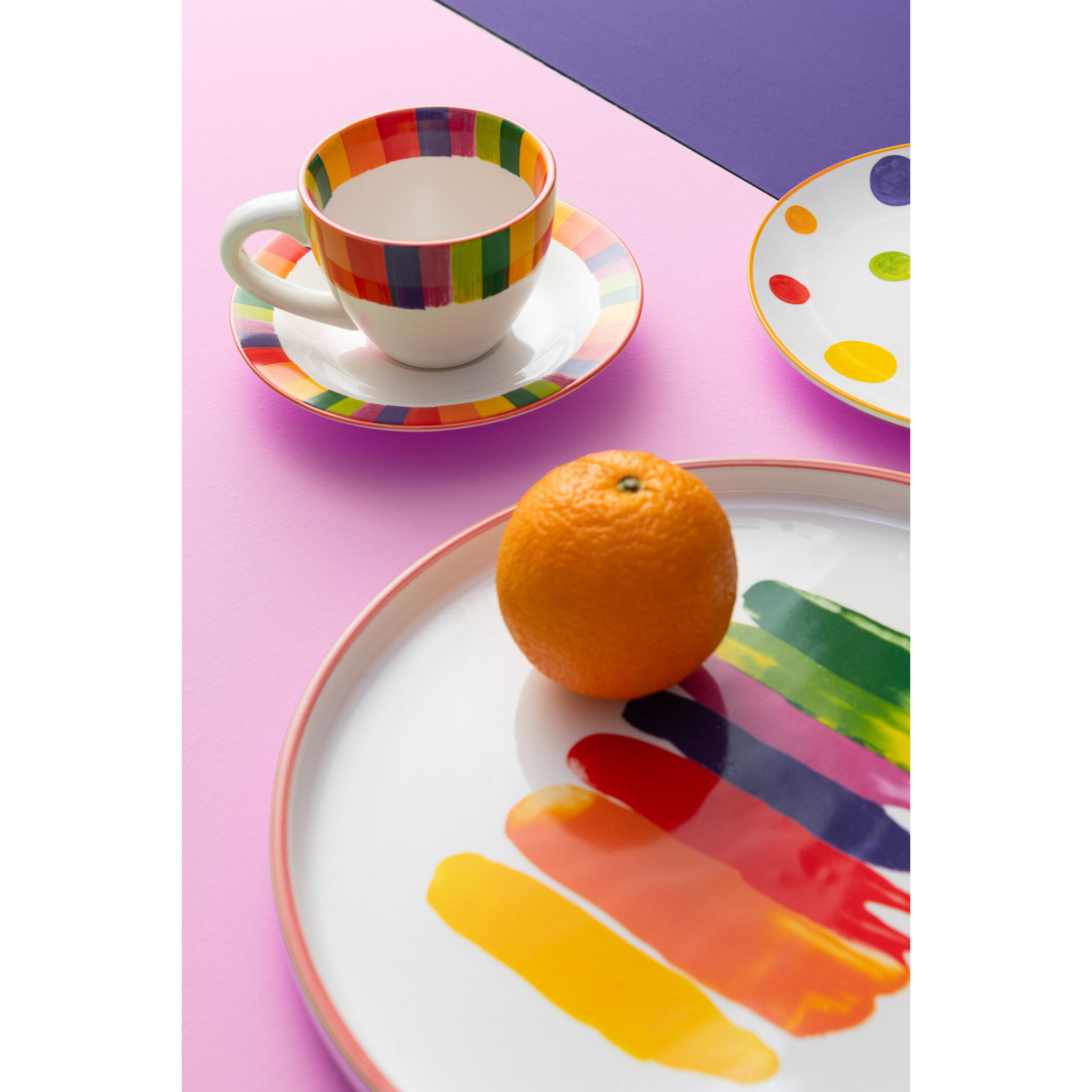 J-Line Assiette Ligne Porcelaine Mix