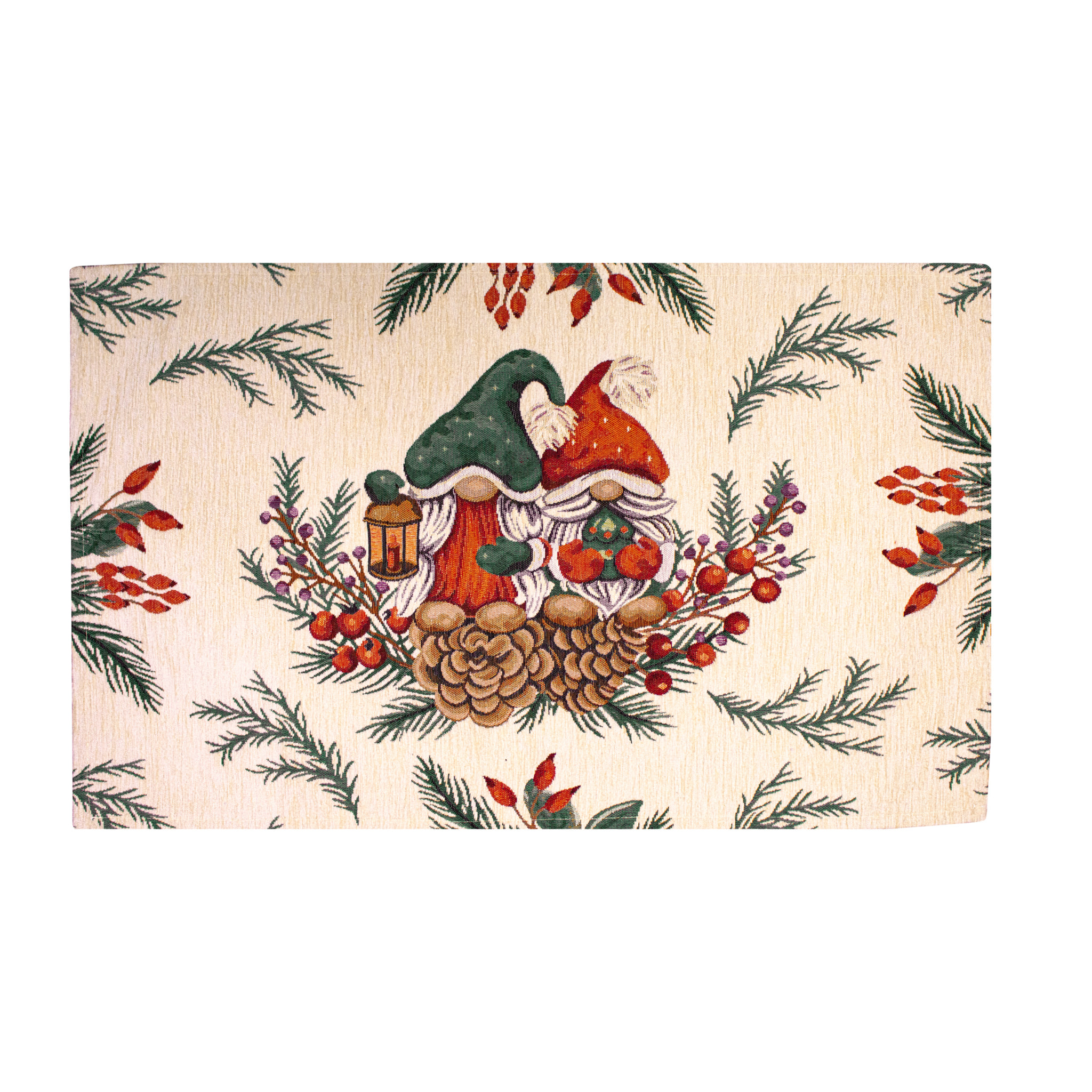 Tappeto Ingresso Arredo Natalizio Gnomi Bacche