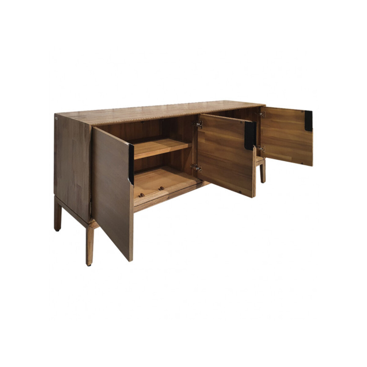 Buffet de rangement 4 portes en bois d'acacia massif - AMALFI