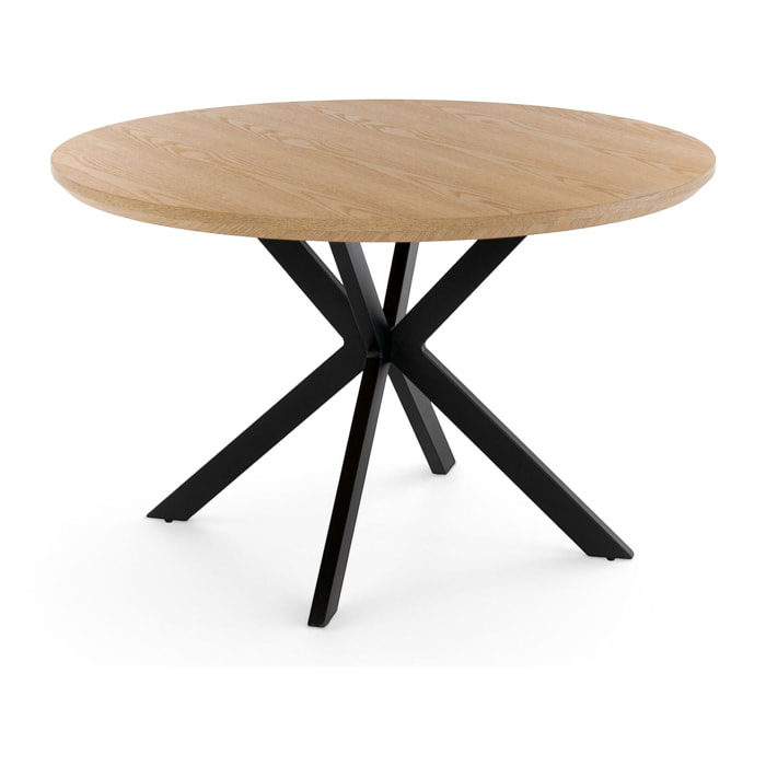 Tavolo rotondo GIRAGLIA in mdf finitura rovere