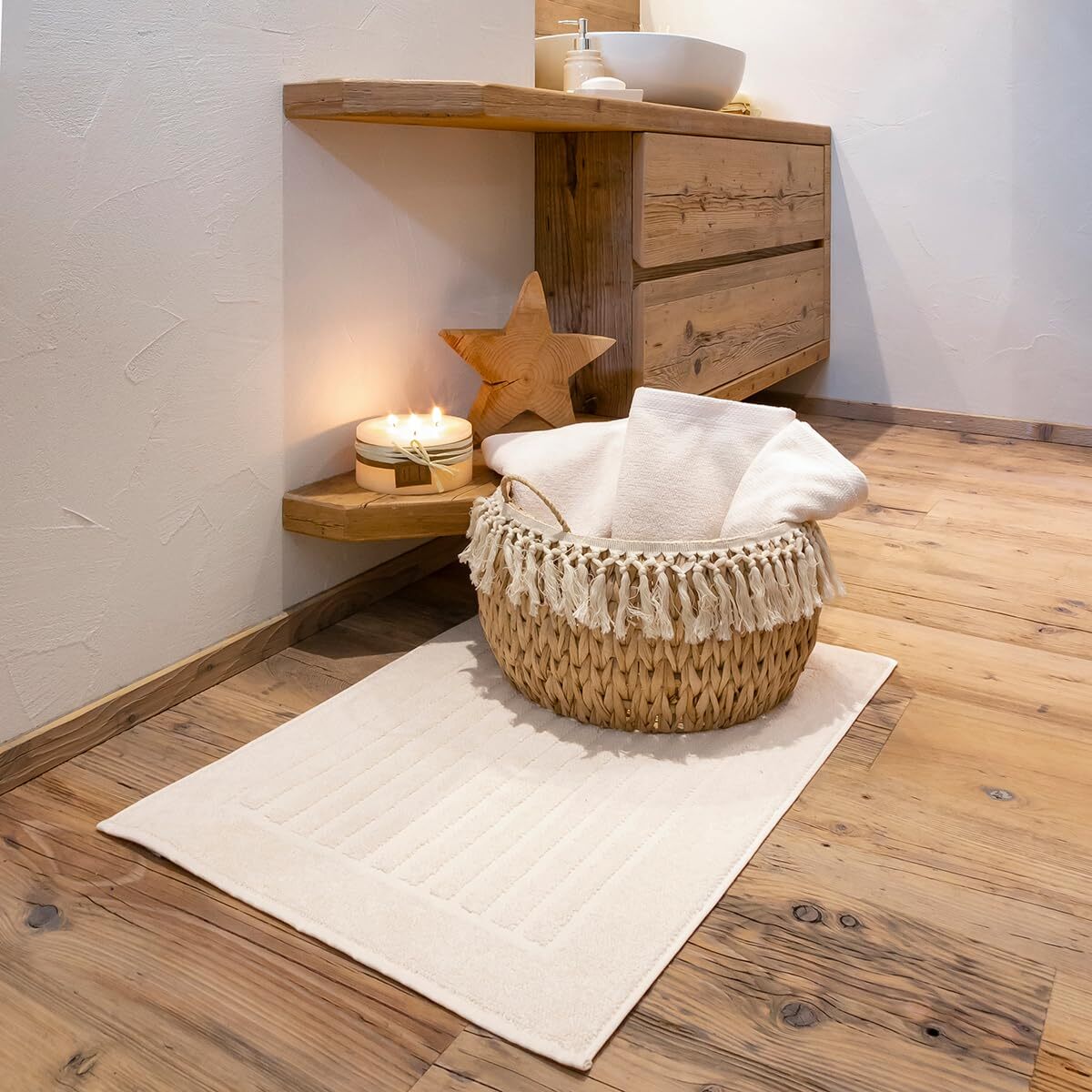 INTRECCI HOME Tappeto Bagno, in Puro Cotone 700 g, , Morbidezza Extra, Assorbenza Superiore, Elegante e Durevole