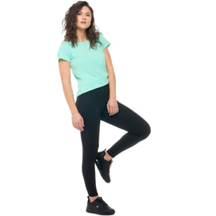 Leone Legging de mujer básico de canalé