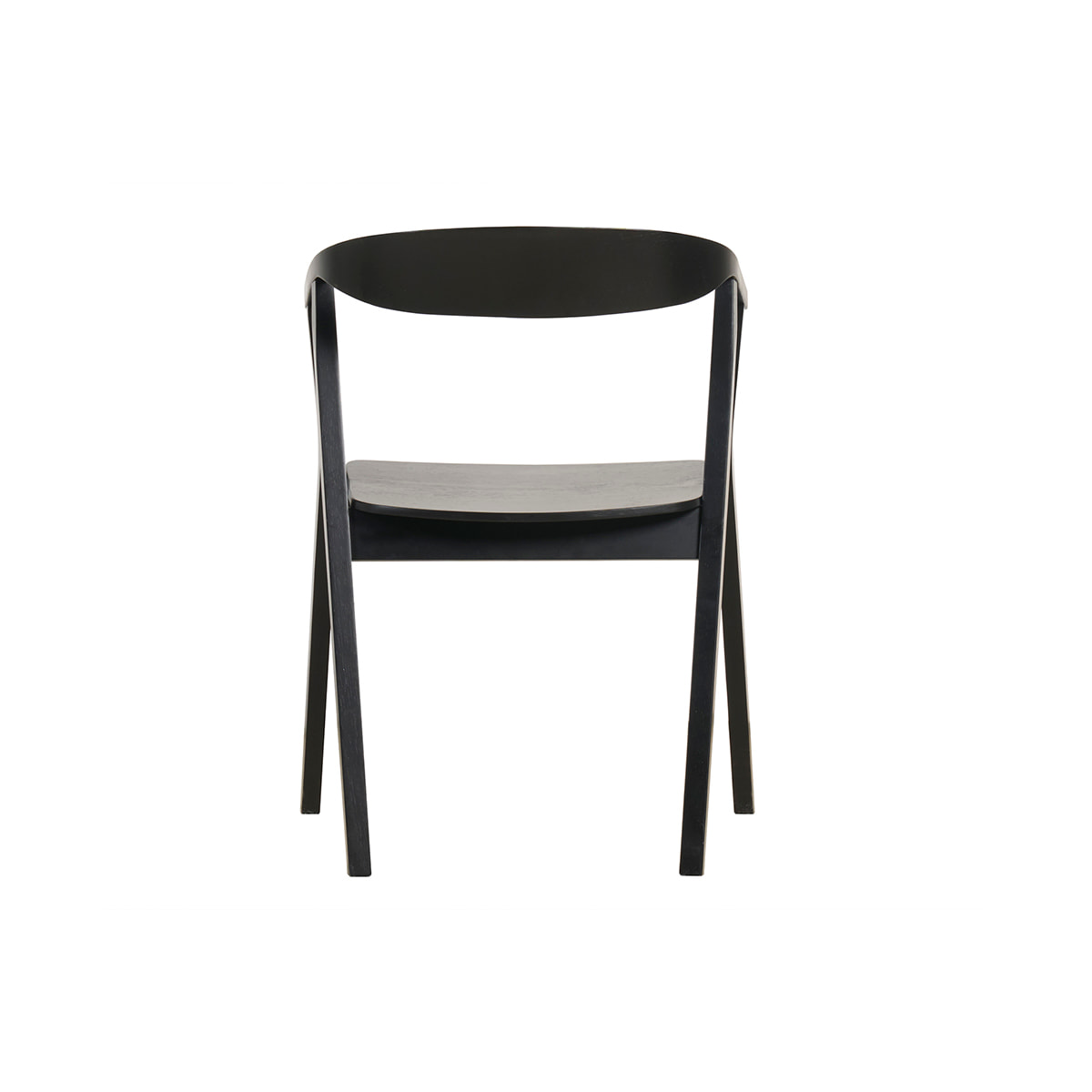 Chaises design noires en bois (lot de 2) BAHIA