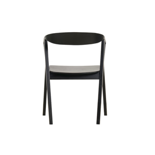 Chaises design noires en bois (lot de 2) BAHIA