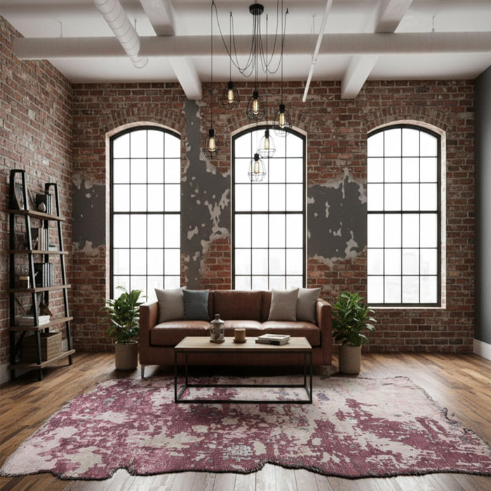 ATIPA Tapis salon kilim, Forme originale, Tissé à la main