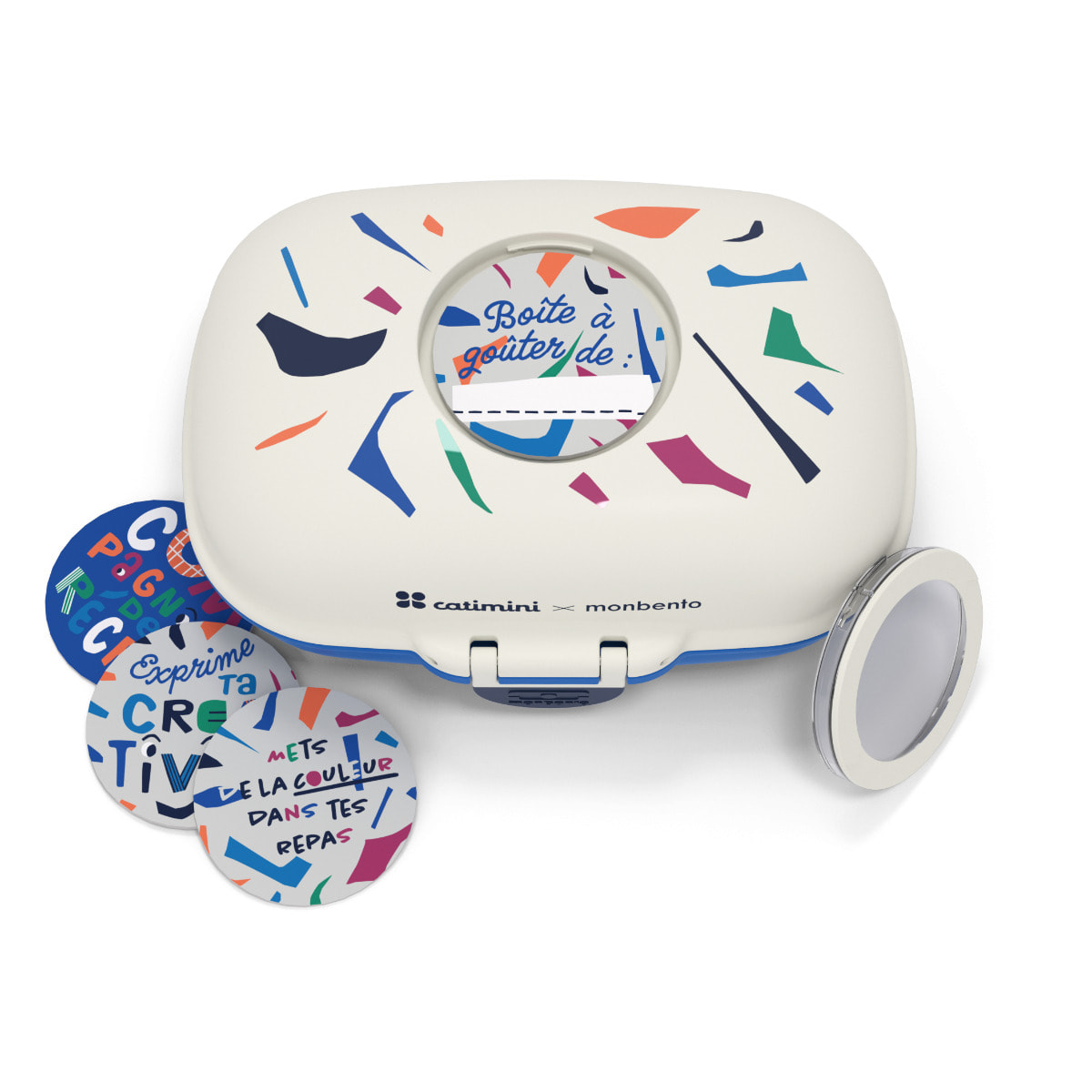 Boîte à goûter enfant Gram 600ml Catimini Bleu Terrazzo