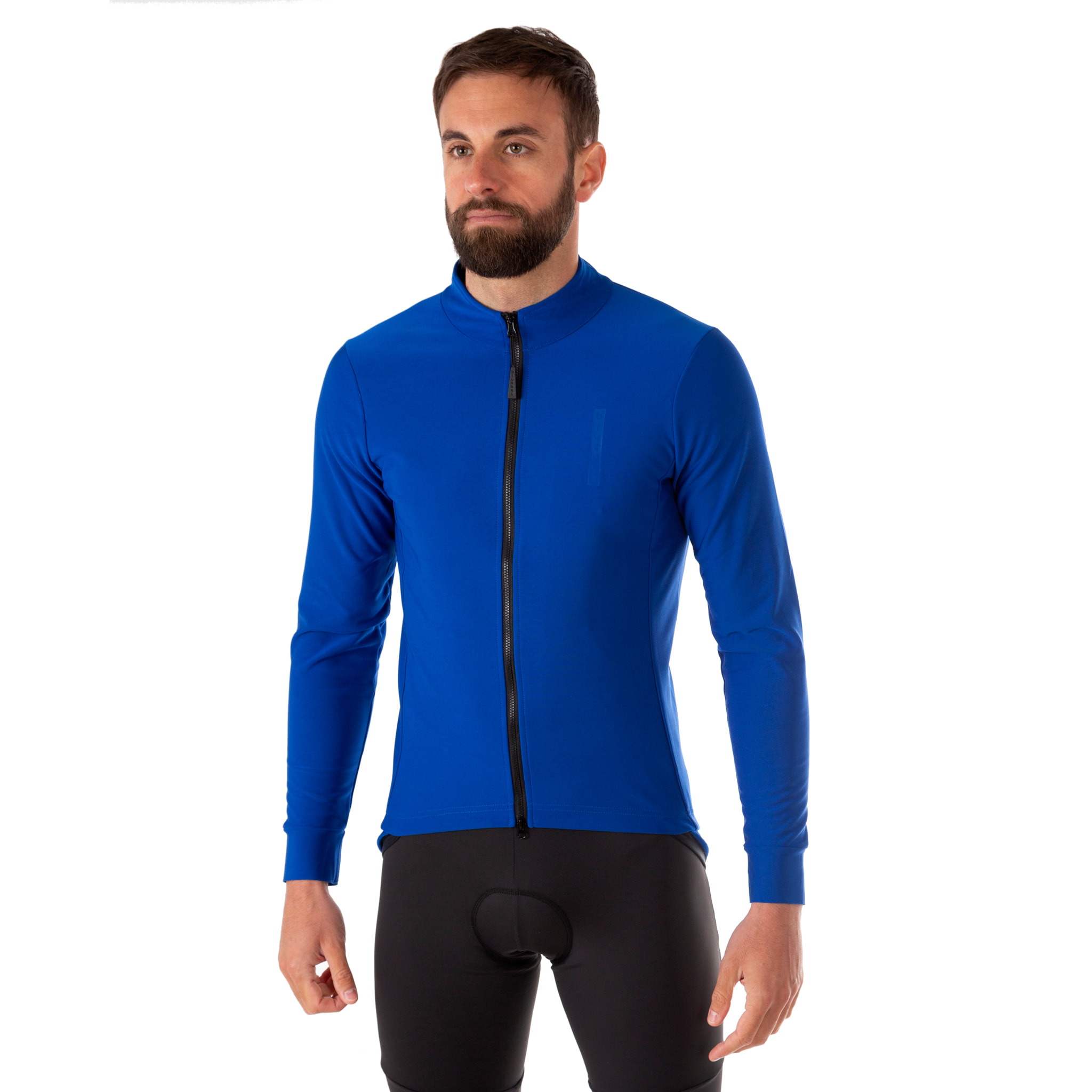 Chaqueta ciclista hombre manga larga azul