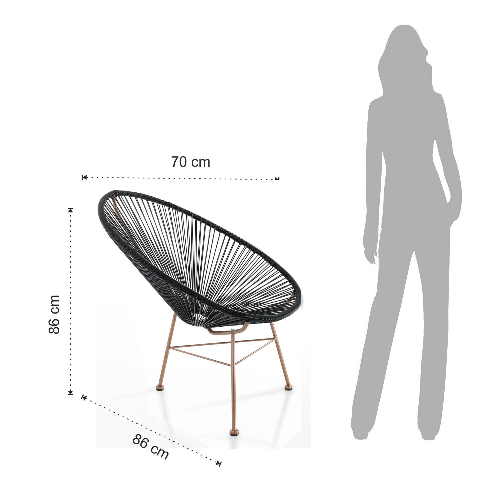 Tomasucci Fauteuil intérieur / extérieur NUMANA NOIR