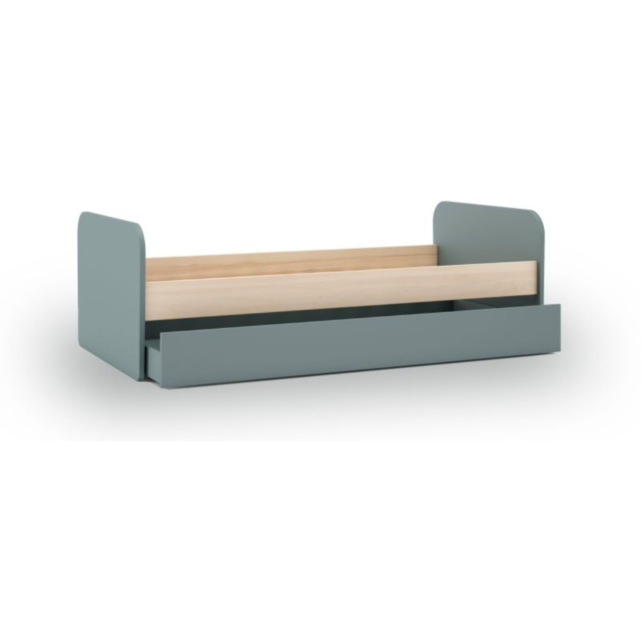 Cama doble juvenil Misty Breeze Verde Salvia - Oak Soft