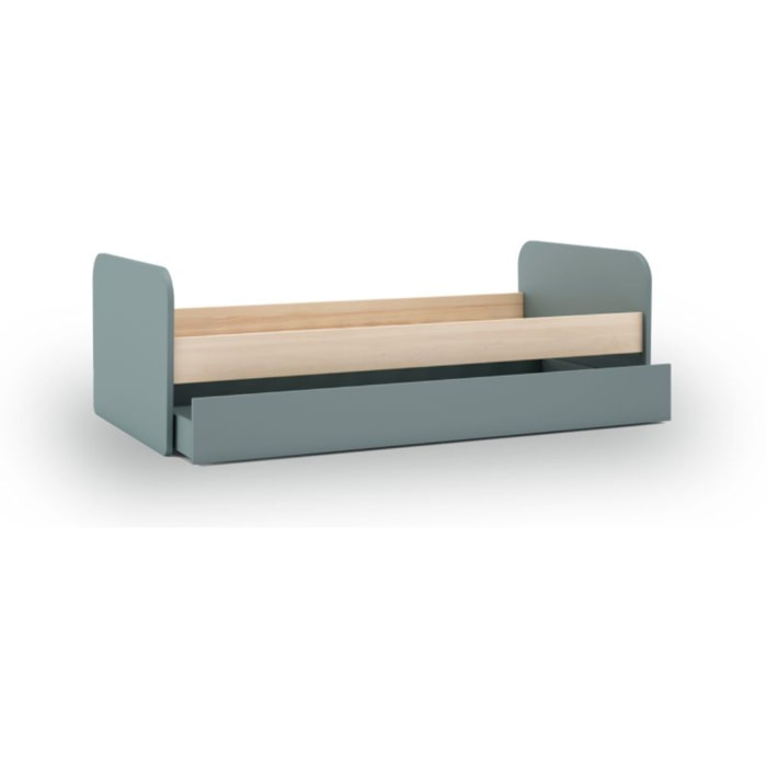 Cama doble juvenil Misty Breeze Verde Salvia - Oak Soft