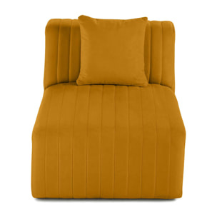Nova - module d'assise sans accoudoirs - en velours - Jaune