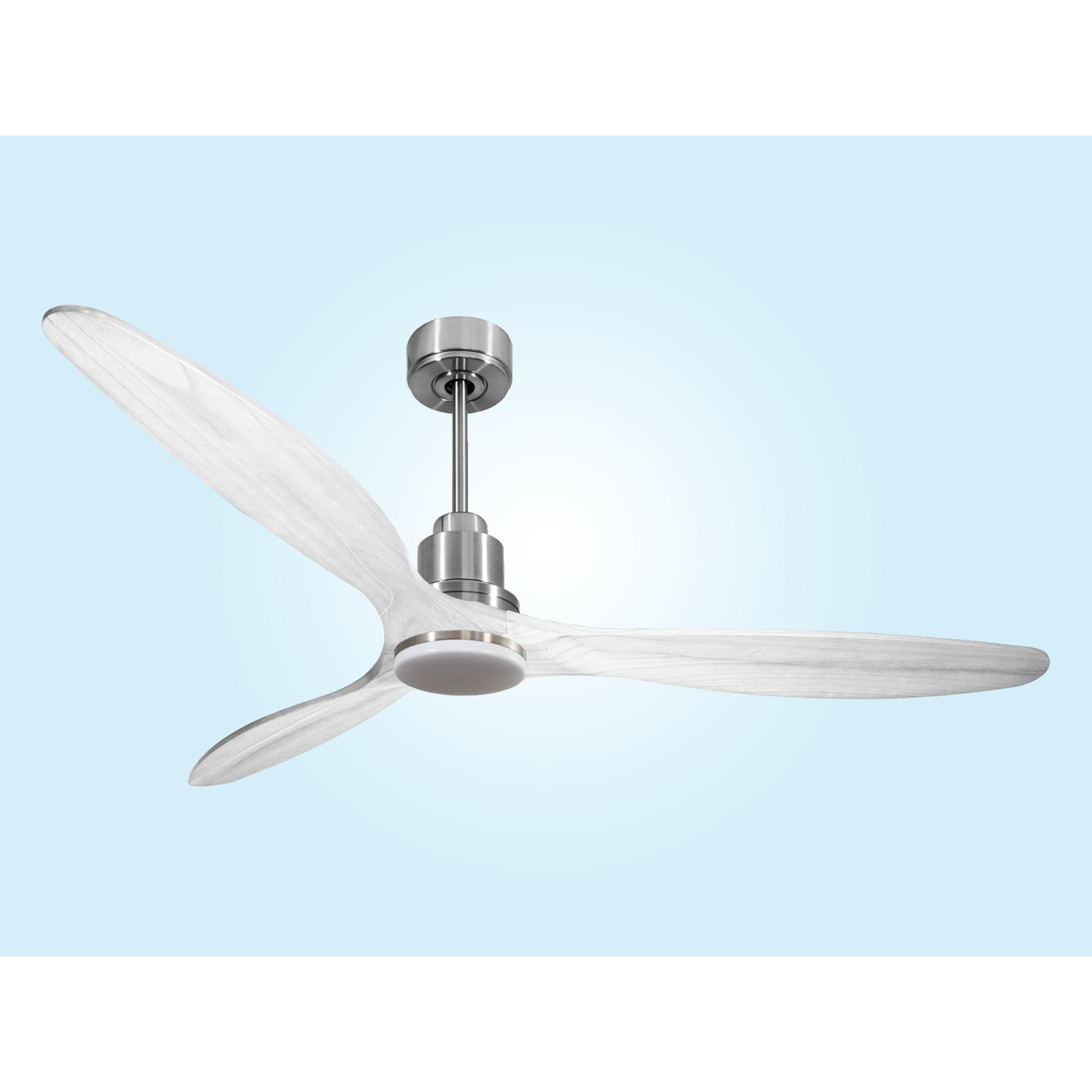 Ventilateur de plafond Réversible  Thermostat Dimmable Wifi Moteur à courant continu Toits en pente Télécommande Lumière à trois tons Hypersilence Mémoire