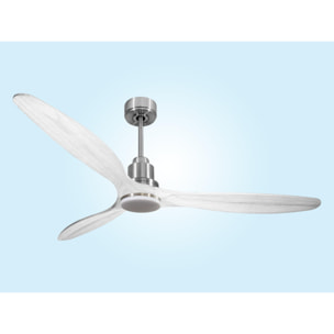Ventilateur de plafond Réversible  Thermostat Dimmable Wifi Moteur à courant continu Toits en pente Télécommande Lumière à trois tons Hypersilence Mémoire