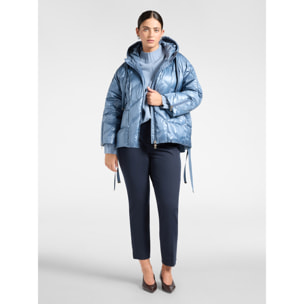 Elena Mirò - Plumífero acolchado de nylon con capucha - Light - blue