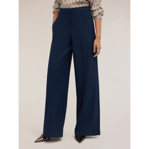 Motivi - Pantalones palazzo de poliviscosa - Azul