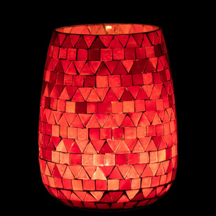 J-Line photopore Mosaic Triangle - verre rouge/rose - medium