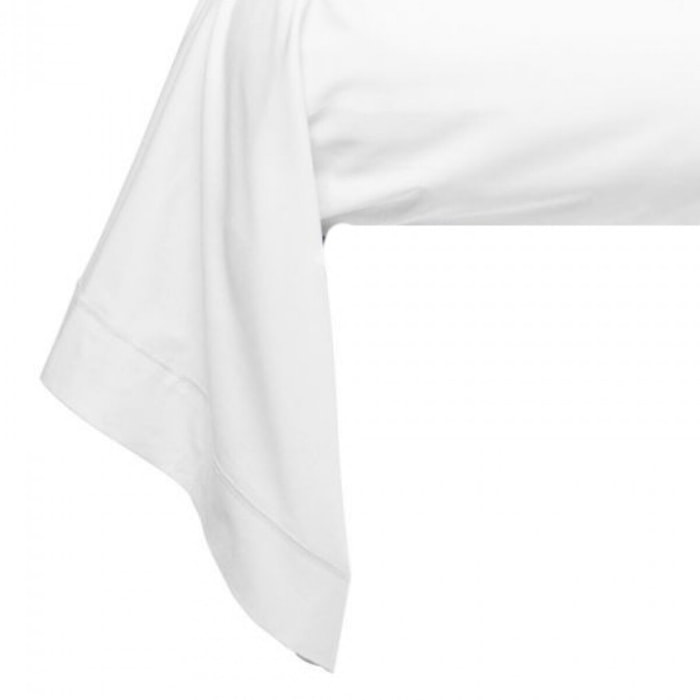 Taie de traversin satin de coton blanc