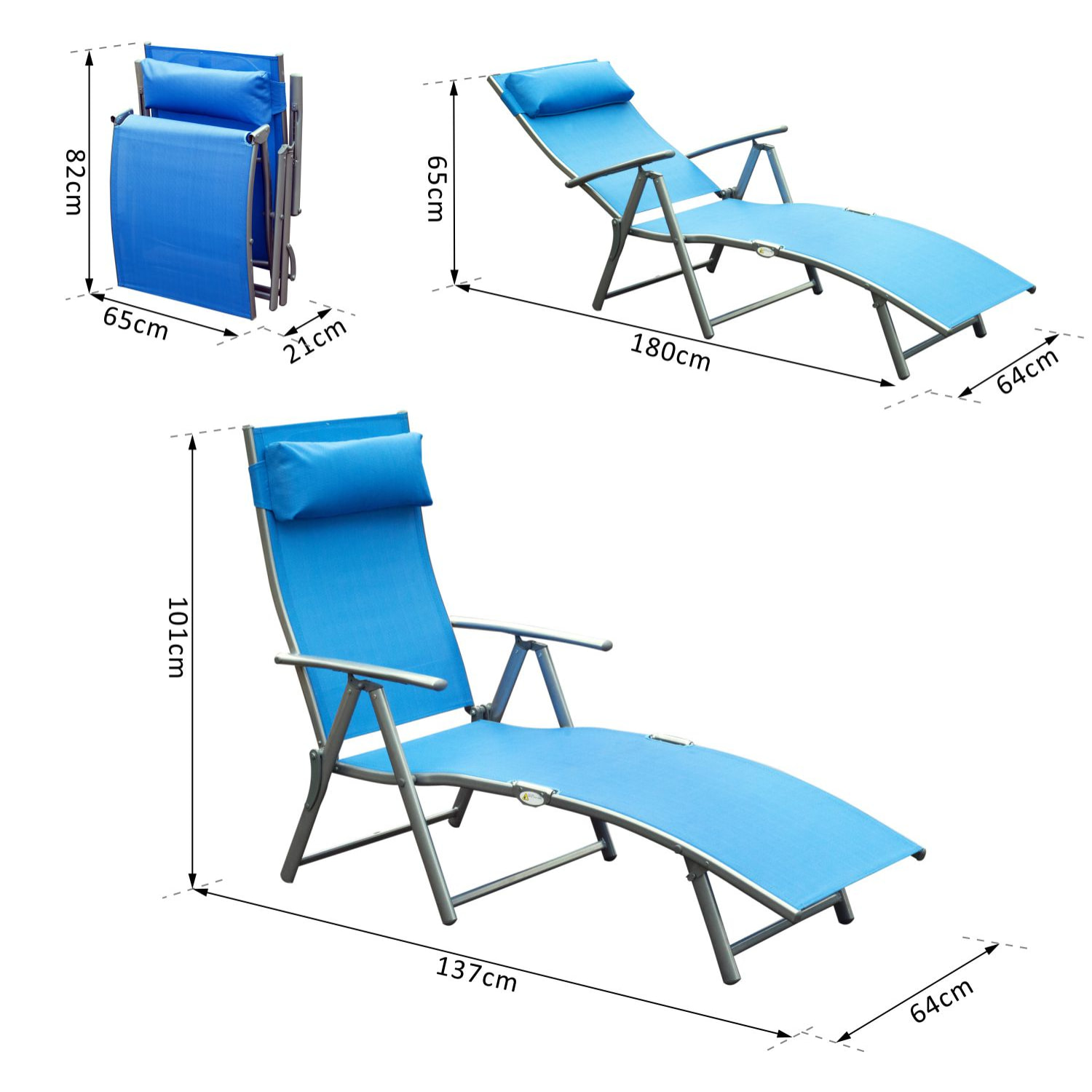 Transat inclinable multi-positions pliable