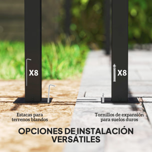 Pérgola con Techo Retráctil 4x3 m Pérgola de Aluminio con Paredes Laterales Cenador con Tela de Poliéster Anti-UV Resistente al Agua Pabellón para Jardín Patio Terraza Gris Oscuro