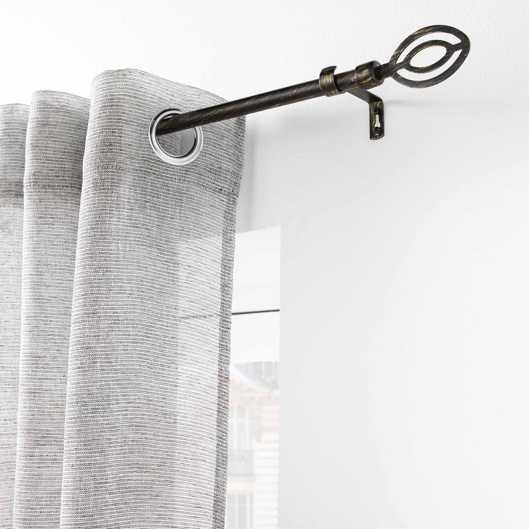 Kit de tringle extensible au style géométrique - Noir