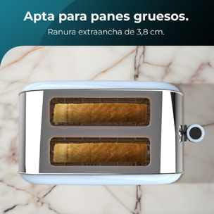 Cecotec Tostador vertical Toastin' time 850 Blue 850W de Potencia Doble ranura c