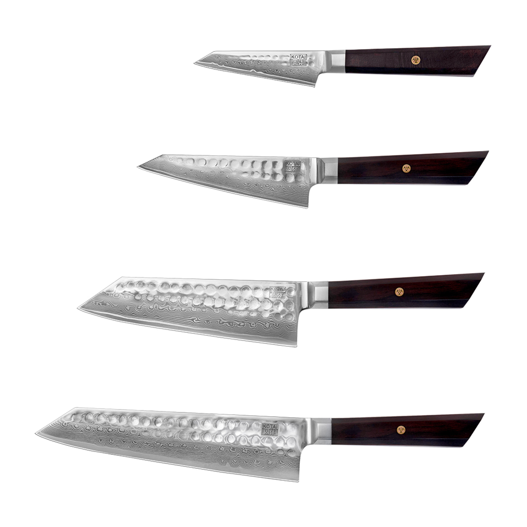 Set completo di coltelli (4 coltelli) - Collezione Bunka Damasco